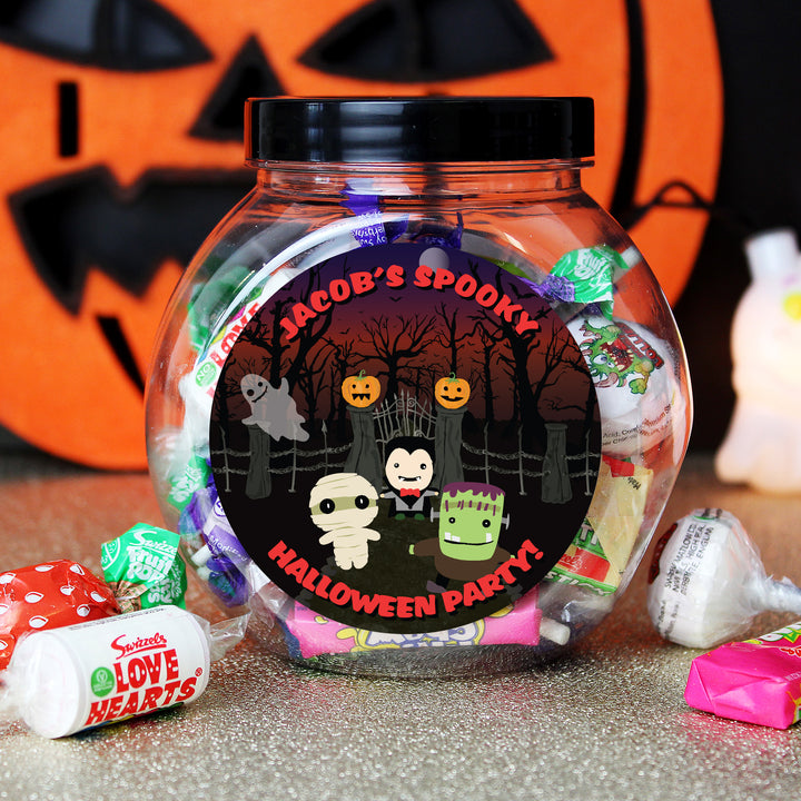 Buy Personalised Halloween Sweet Jar at www.giftsfinder.co.uk