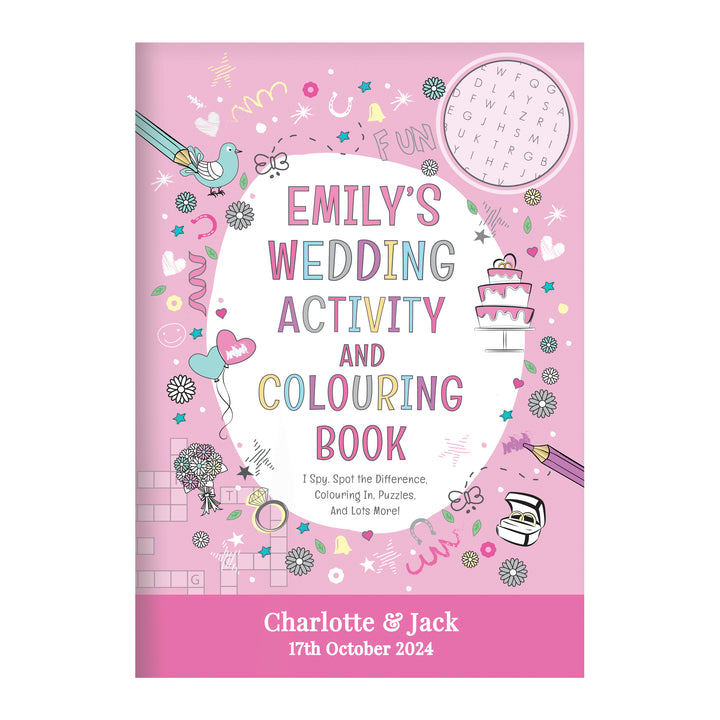 Buy Personalised Wedding Activity Book for Girls at www.giftsfinder.co.uk