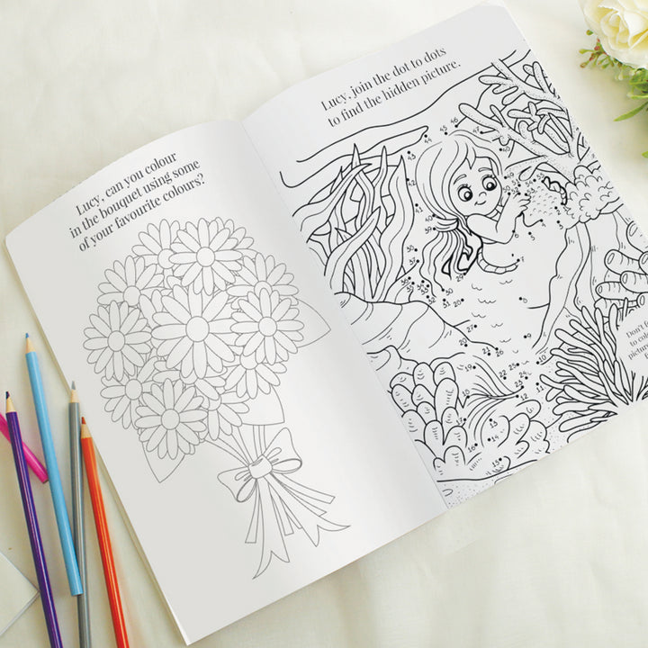 Buy Personalised Wedding Activity Book for Girls at www.giftsfinder.co.uk