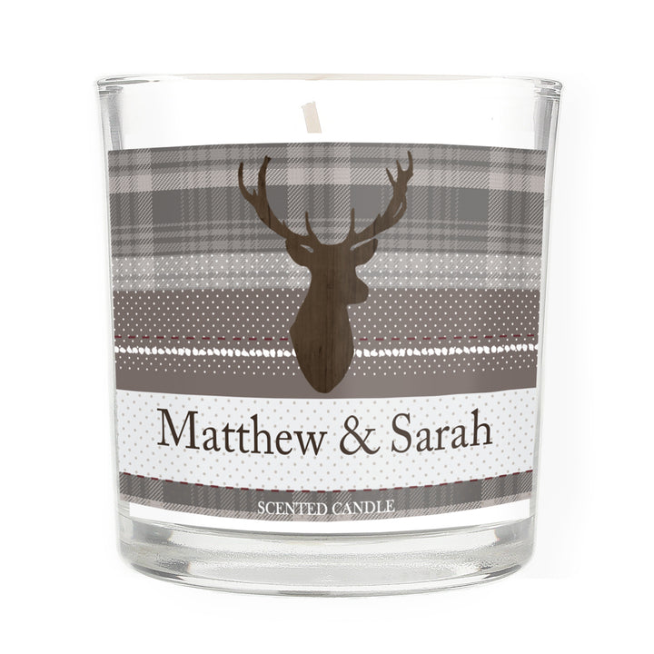 Buy Personalised Highland Stag Scented Jar Candle at www.giftsfinder.co.uk