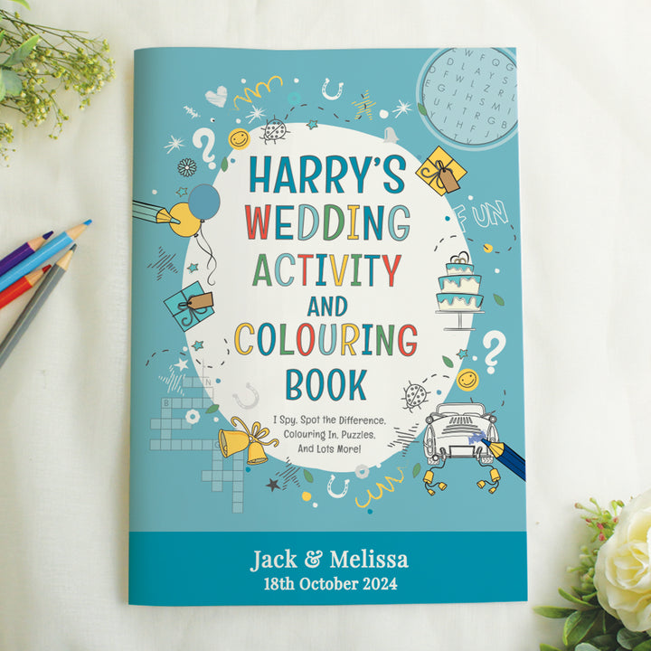 Buy Personalised Wedding Activity Book for Boys at www.giftsfinder.co.uk