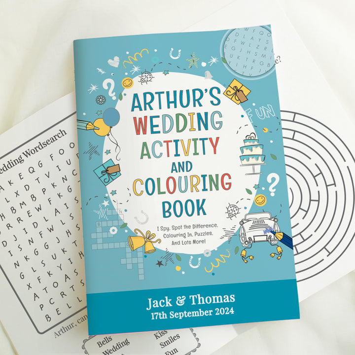 Buy Personalised Wedding Activity Book for Boys at www.giftsfinder.co.uk