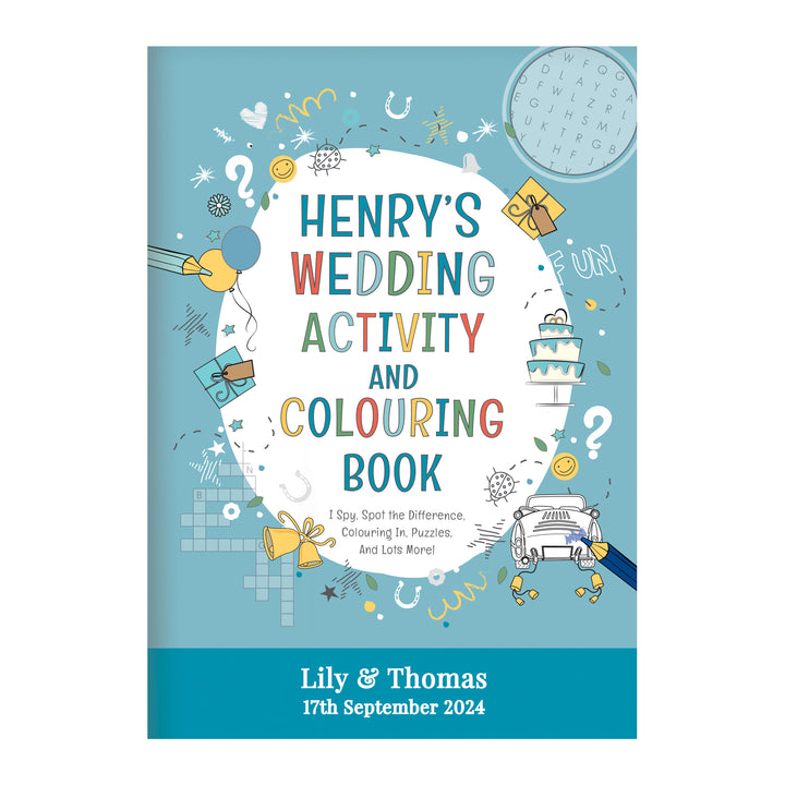 Buy Personalised Wedding Activity Book for Boys at www.giftsfinder.co.uk