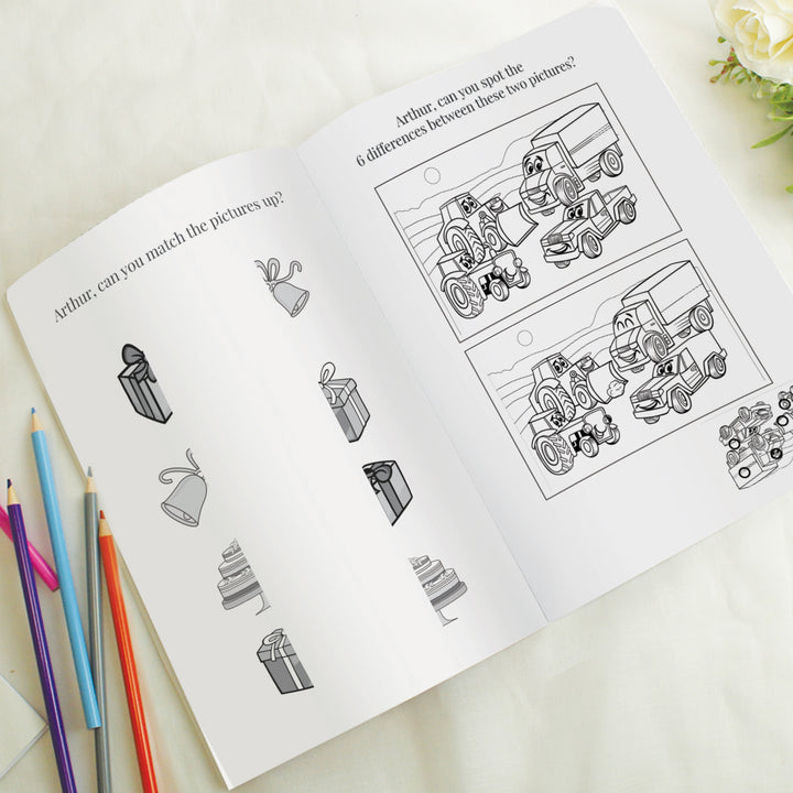 Buy Personalised Wedding Activity Book for Boys at www.giftsfinder.co.uk