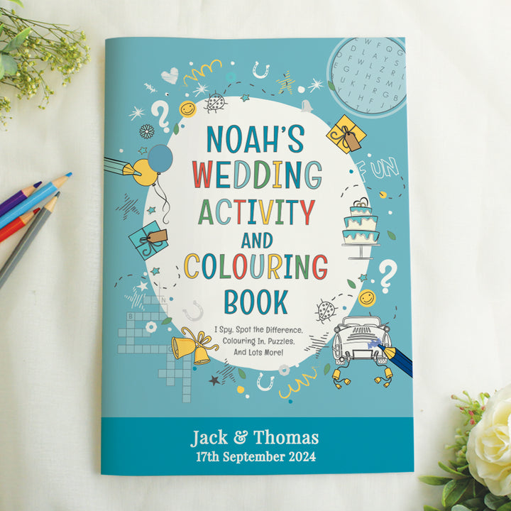 Buy Personalised Wedding Activity Book for Boys at www.giftsfinder.co.uk