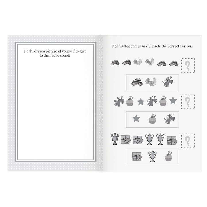 Buy Personalised Wedding Activity Book for Boys at www.giftsfinder.co.uk