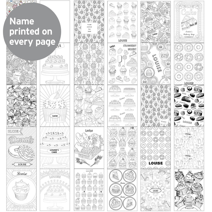 Buy Personalised Baking Colouring Book at www.giftsfinder.co.uk