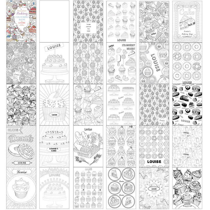 Buy Personalised Baking Colouring Book at www.giftsfinder.co.uk