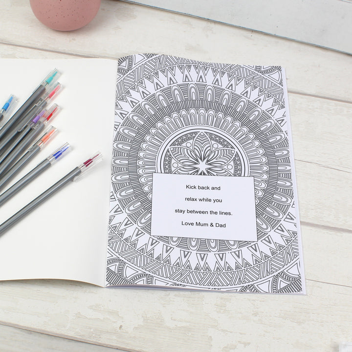 Buy Personalised Mandala Colouring Book at www.giftsfinder.co.uk