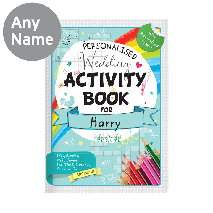 Buy Personalised Wedding Activity Book with Stickers at www.giftsfinder.co.uk