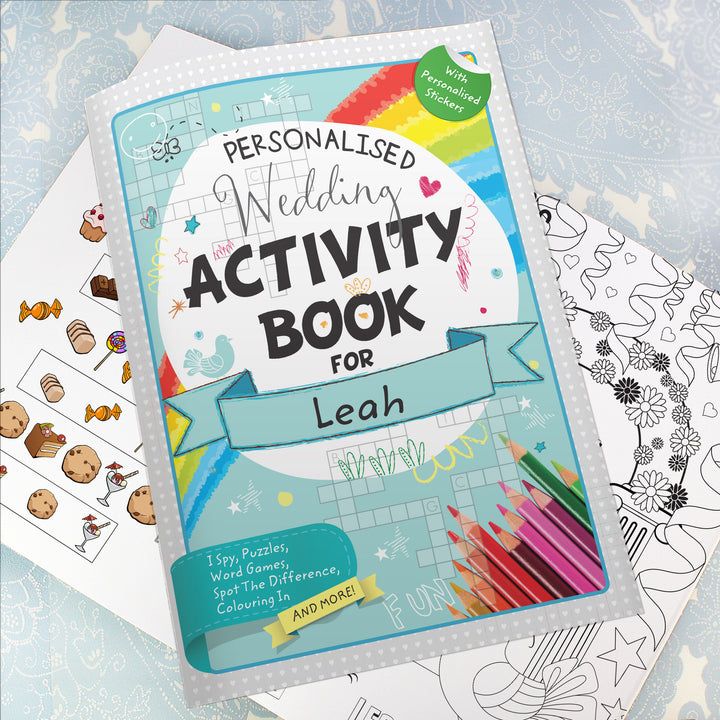 Buy Personalised Wedding Activity Book with Stickers at www.giftsfinder.co.uk