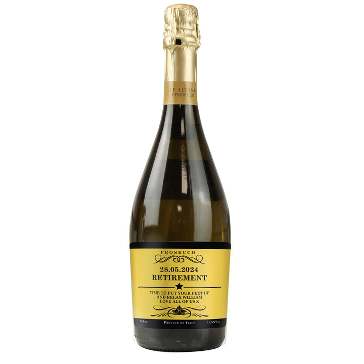 Buy Personalised Any Message Bottle of Prosecco at www.giftsfinder.co.uk