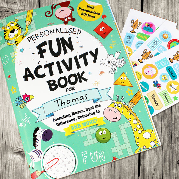 Buy Personalised Activity Book with Stickers at www.giftsfinder.co.uk