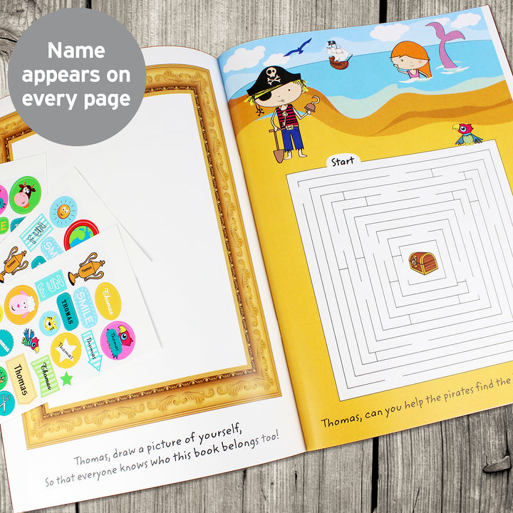 Buy Personalised Activity Book with Stickers at www.giftsfinder.co.uk