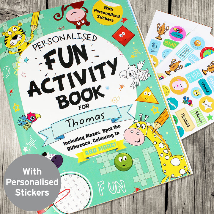 Buy Personalised Activity Book with Stickers at www.giftsfinder.co.uk