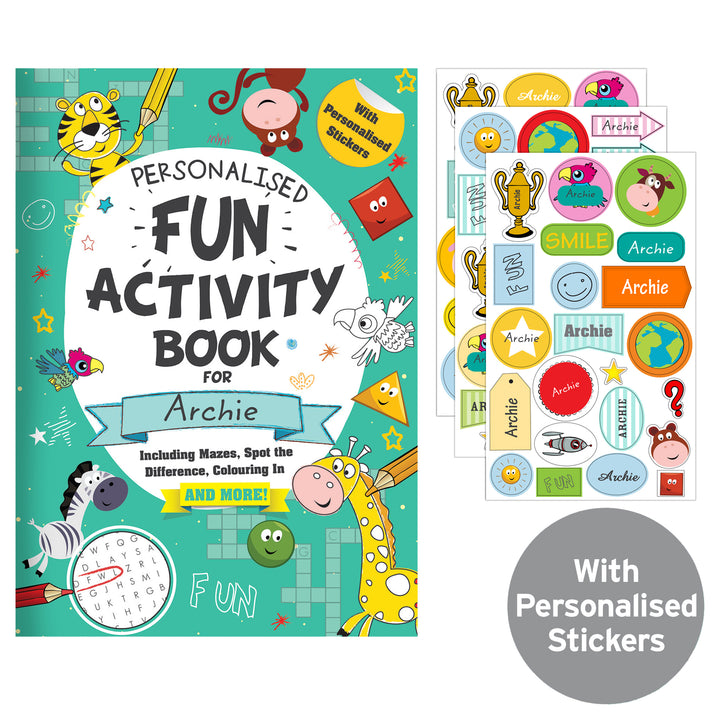 Buy Personalised Activity Book with Stickers at www.giftsfinder.co.uk