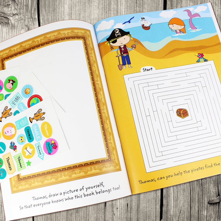 Buy Personalised Activity Book with Stickers at www.giftsfinder.co.uk