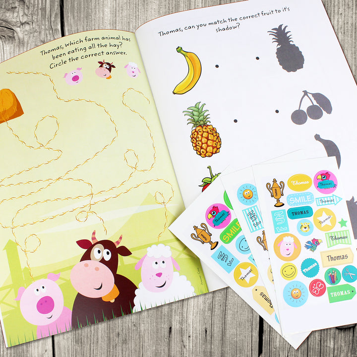 Buy Personalised Activity Book with Stickers at www.giftsfinder.co.uk