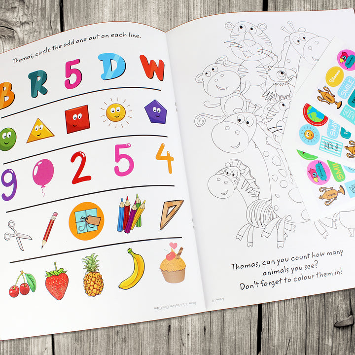 Buy Personalised Activity Book with Stickers at www.giftsfinder.co.uk