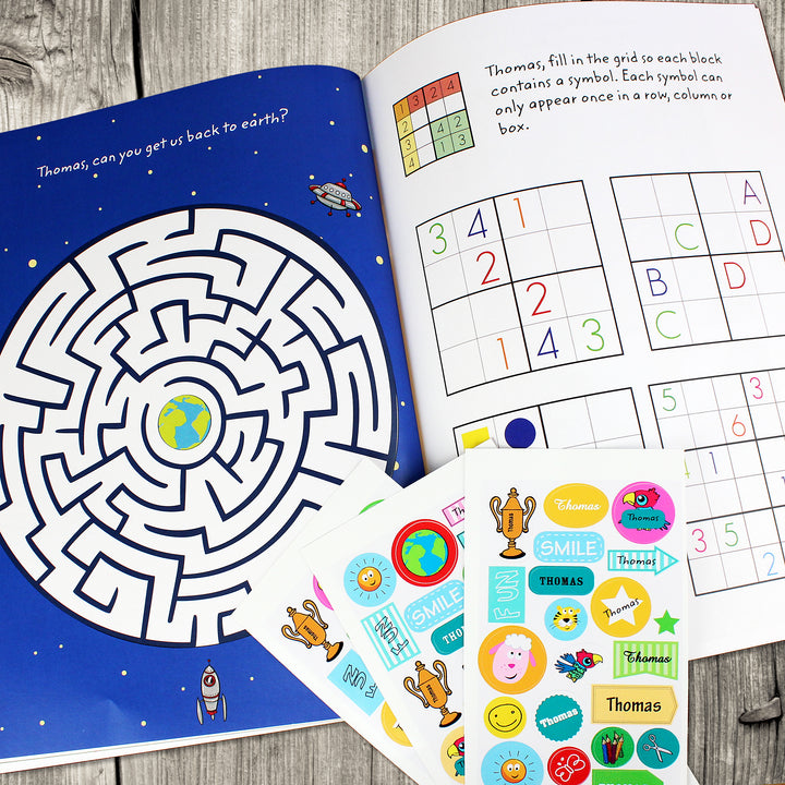 Buy Personalised Activity Book with Stickers at www.giftsfinder.co.uk