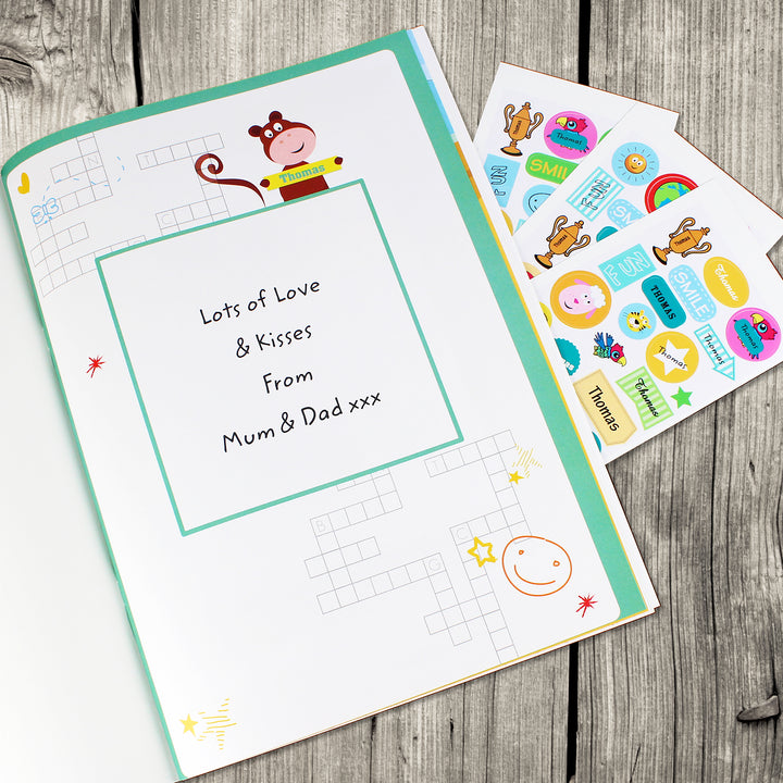 Buy Personalised Activity Book with Stickers at www.giftsfinder.co.uk