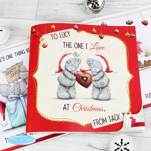 Buy Personalised Me to You The One I Love at Christmas Poem Book at www.giftsfinder.co.uk