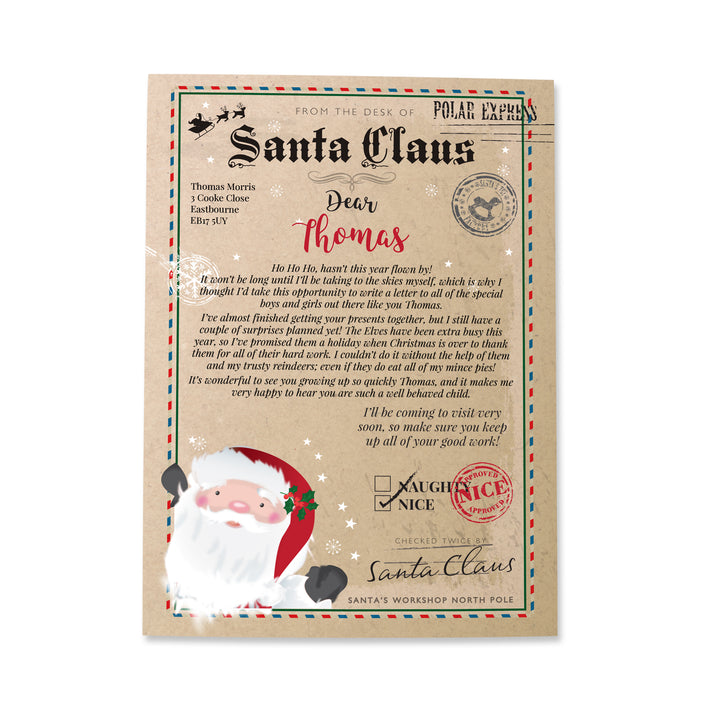 Buy Personalised Santa Claus Letter at www.giftsfinder.co.uk