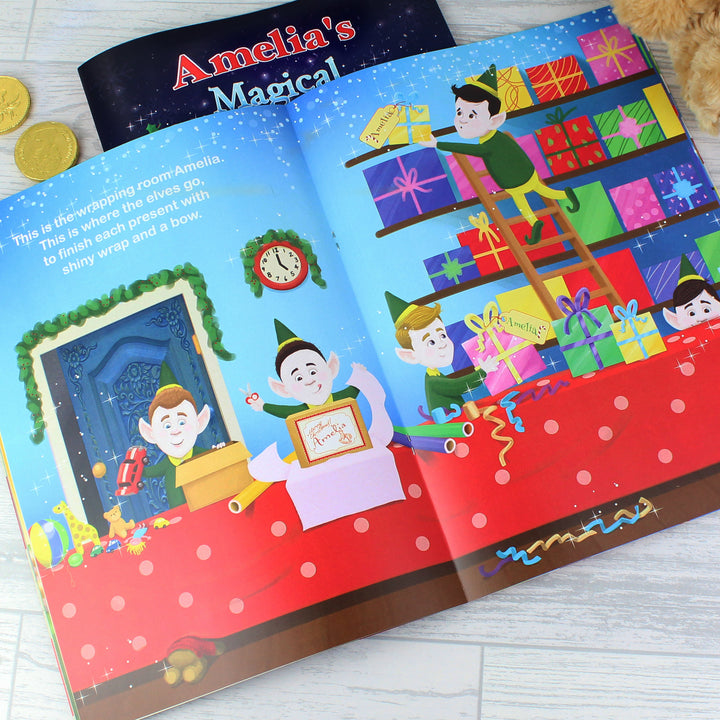 Buy Personalised Magical Christmas Adventure Story Book and Personalised Teddy Bear at www.giftsfinder.co.uk