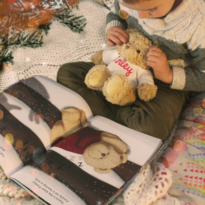 Buy Personalised Magical Christmas Adventure Story Book and Personalised Teddy Bear at www.giftsfinder.co.uk