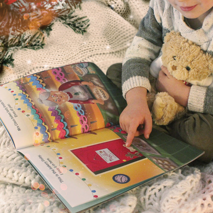 Buy Personalised Magical Christmas Adventure Story Book and Personalised Teddy Bear at www.giftsfinder.co.uk