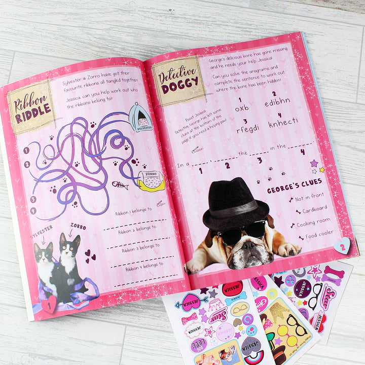 Buy Personalised Rachael Hale Adorable Animals Activity Book With Stickers at www.giftsfinder.co.uk