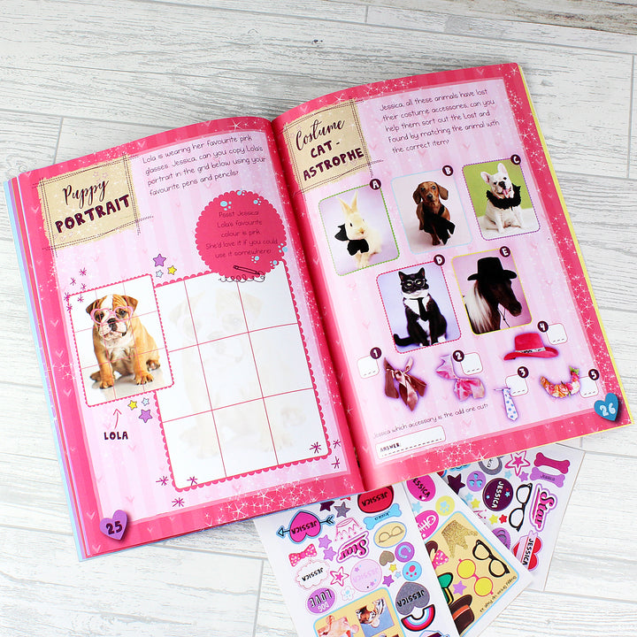 Buy Personalised Rachael Hale Adorable Animals Activity Book With Stickers at www.giftsfinder.co.uk