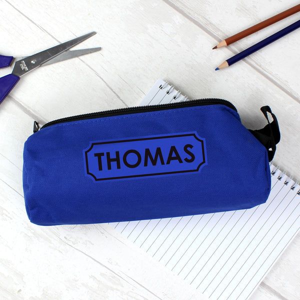 Buy Personalised Blue Pencil Case available now at www.giftsfinder.co.uk