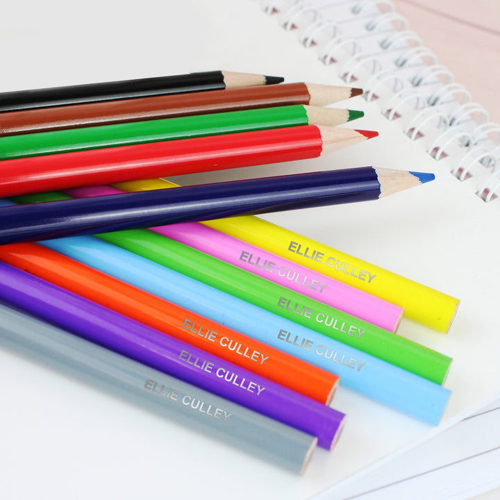 Personalised Pack Of 12 Colouring Pencils - part of the Gifts Finder Personalised Pencils collection