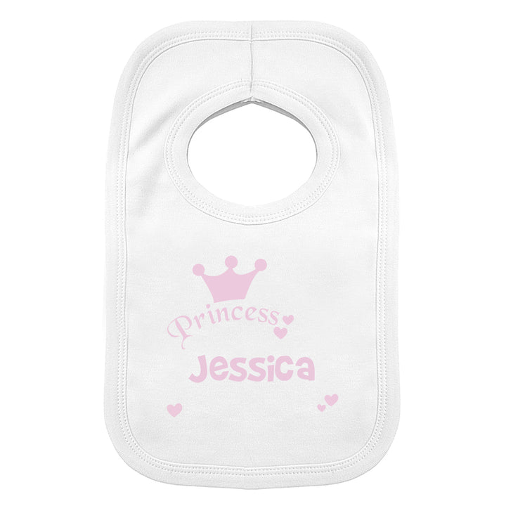 Personalised Princess Bib - part of the Gifts Finder Personalised Baby Bibs collection