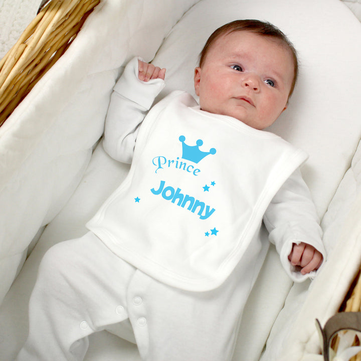 Buy Personalised Prince Bib at www.giftsfinder.co.uk