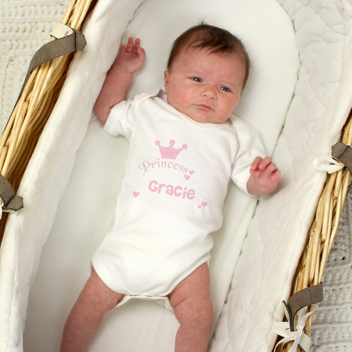 Buy Personalised Princess Baby Vest at www.giftsfinder.co.uk