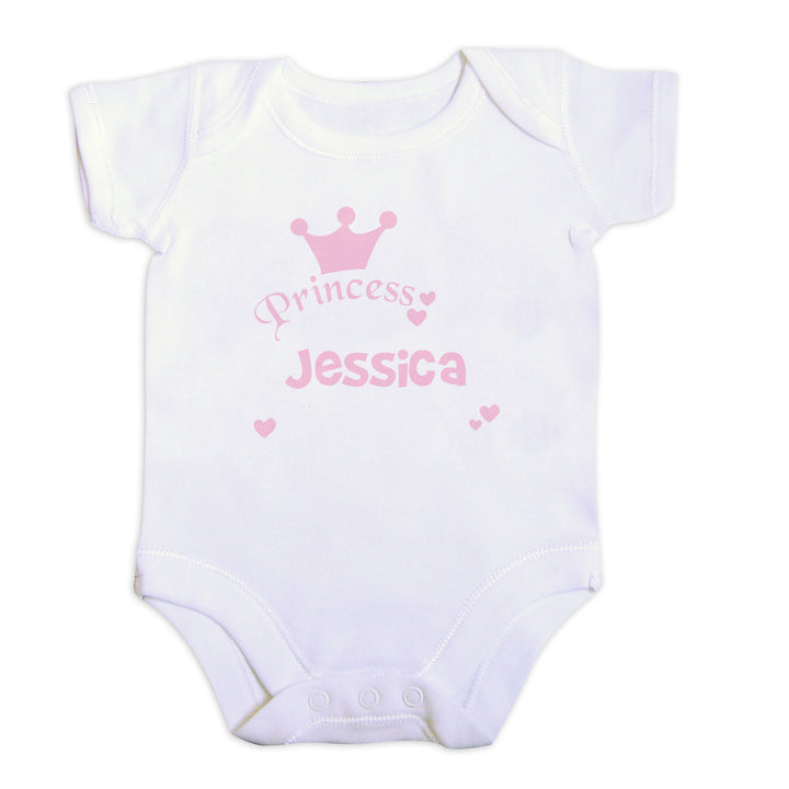 Buy Personalised Princess Baby Vest at www.giftsfinder.co.uk