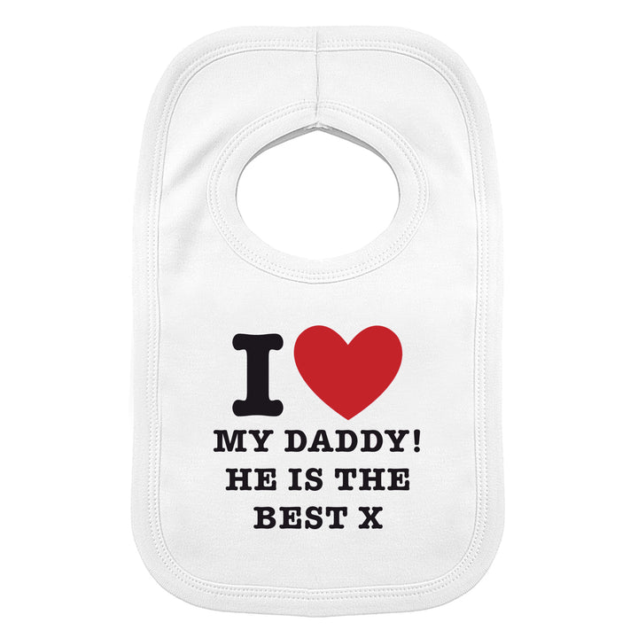 Buy Personalised I HEART 0-3 Months Baby Bib available now at www.giftsfinder.co.uk