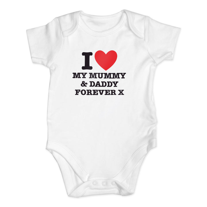 Buy Personalised I HEART 0-3 Months Baby Vest available now at www.giftsfinder.co.uk