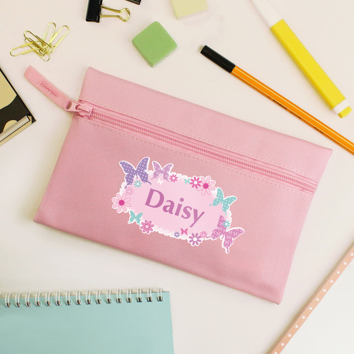 Buy Personalised Butterfly Pencil Case available now at www.giftsfinder.co.uk