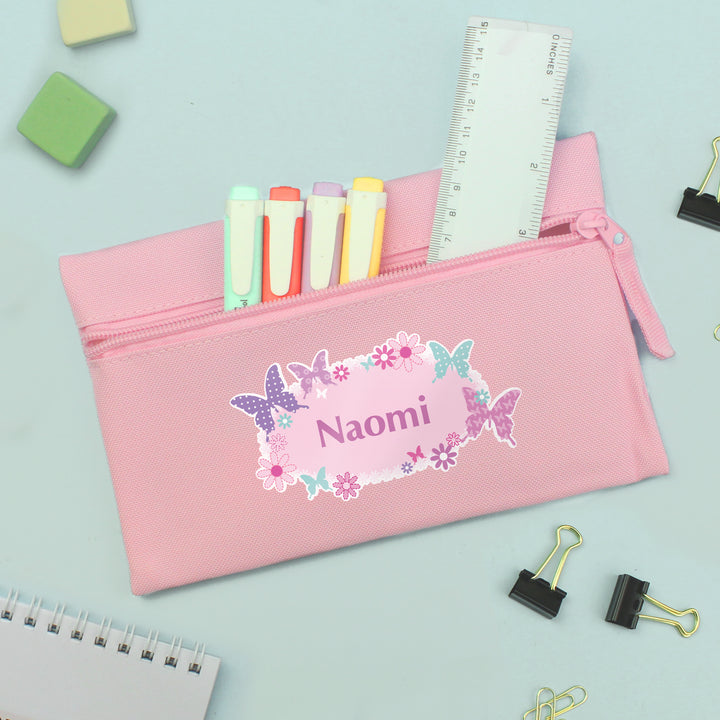 Buy Personalised Butterfly Pencil Case available now at www.giftsfinder.co.uk