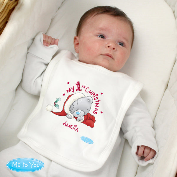 Buy Personalised Me To You My 1st Christmas Bib available now at www.giftsfinder.co.uk