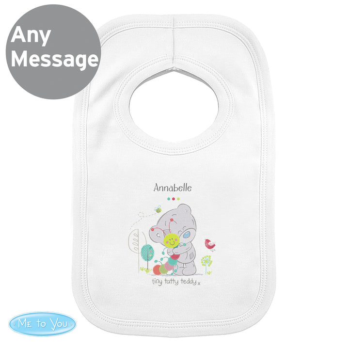 Buy Personalised Tiny Tatty Teddy Cuddle Bug Bib at www.giftsfinder.co.uk