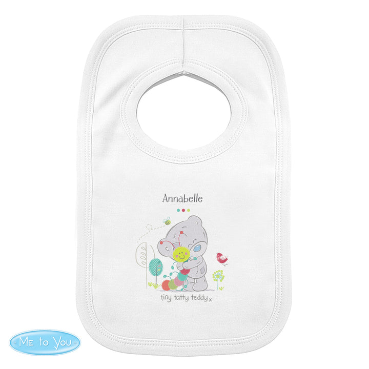 Buy Personalised Tiny Tatty Teddy Cuddle Bug Bib at www.giftsfinder.co.uk