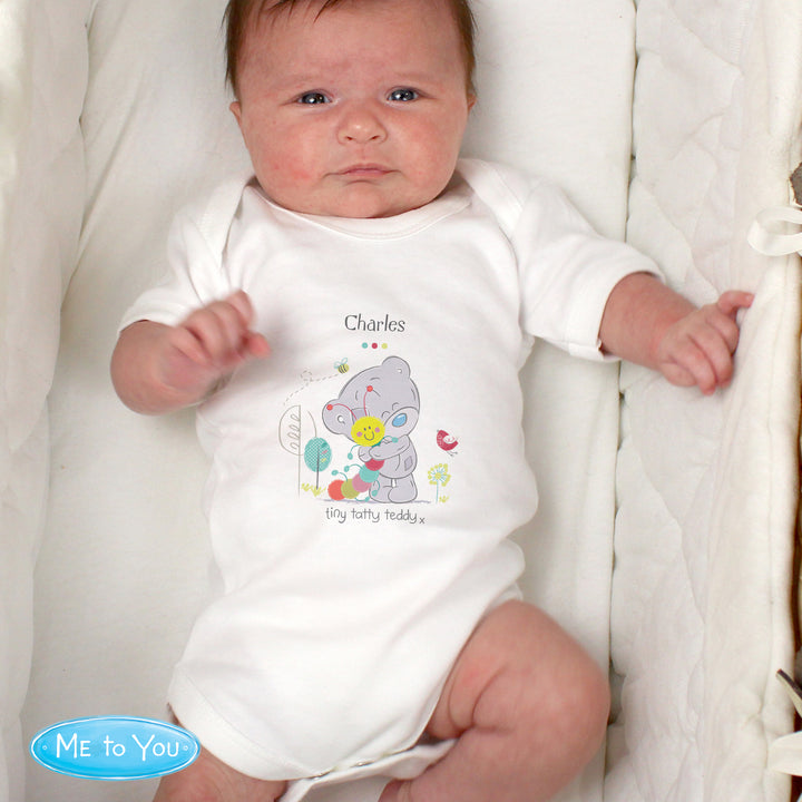 Buy Personalised Tiny Tatty Teddy Cuddle Bug 0-3 Months Baby Vest at www.giftsfinder.co.uk