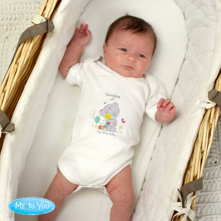 Buy Personalised Tiny Tatty Teddy Cuddle Bug 0-3 Months Baby Vest at www.giftsfinder.co.uk