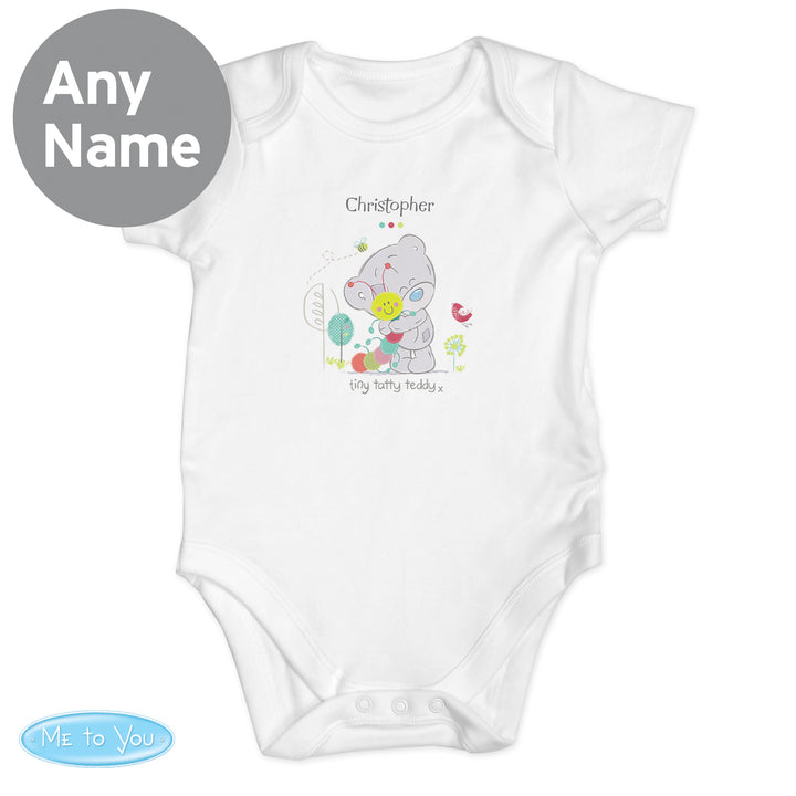 Buy Personalised Tiny Tatty Teddy Cuddle Bug 0-3 Months Baby Vest at www.giftsfinder.co.uk