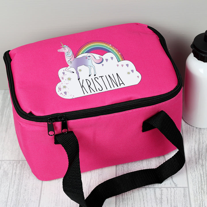 Buy Personalised Unicorn Lunch Bag at www.giftsfinder.co.uk