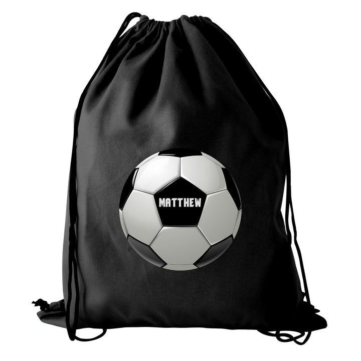 Buy Personalised Football Black Swim & Kit Bag at www.giftsfinder.co.uk